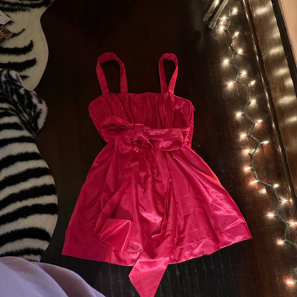 Maeve Pink Satin Dress